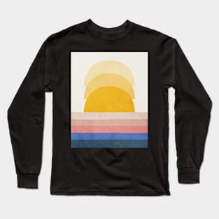 Sunset, Abstract, Mid century modern kids wall art, Nursery room Long Sleeve T-Shirt